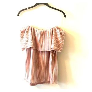 Ribbed Velvet blush pink shirt